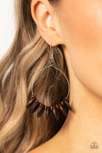 Load image into Gallery viewer, Surf Camp Brown Wood Earrings