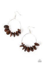 Load image into Gallery viewer, Surf Camp Brown Wood Earrings
