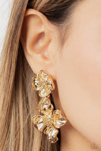 Load image into Gallery viewer, Glided Grace Gold Post Earrings