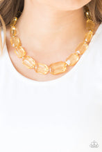 Load image into Gallery viewer, Ice Versa Yellow Acrylic Necklace
