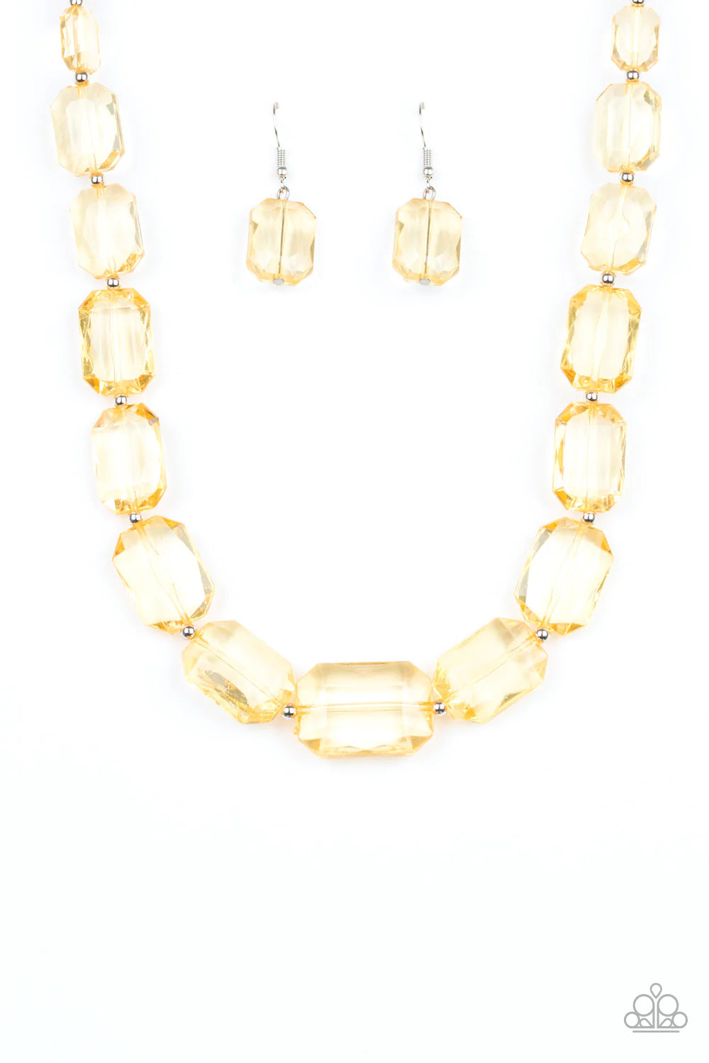 Ice Versa Yellow Acrylic Necklace