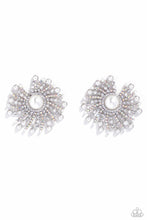 Load image into Gallery viewer, Fancy Fireworks white Post Earrings