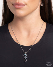 Load image into Gallery viewer, Seahorse Shanty Blue Necklace
