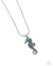 Load image into Gallery viewer, Seahorse Shanty Blue Necklace