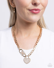Load image into Gallery viewer, Lock Up Your Love Gold Necklace