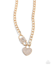 Load image into Gallery viewer, Lock Up Your Love Gold Necklace