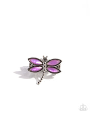 Load image into Gallery viewer, Dragonfly Dedication Purple Ring