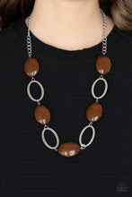 Load image into Gallery viewer, Beachside Boardwalk Brown Necklace