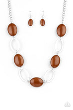 Load image into Gallery viewer, Beachside Boardwalk Brown Necklace