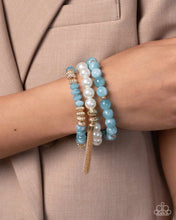 Load image into Gallery viewer, Marbled Mirage Blue Bracelet