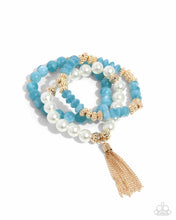 Load image into Gallery viewer, Marbled Mirage Blue Bracelet
