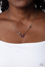 Load image into Gallery viewer, Can’t Butterfly Me Love Purple Necklace