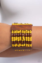 Load image into Gallery viewer, Tropical Takeover Yellow Wood Bracelet