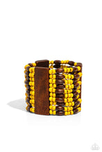 Load image into Gallery viewer, Tropical Takeover Yellow Wood Bracelet