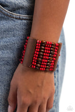 Load image into Gallery viewer, Tropical Takeover Red Wood Bracelet