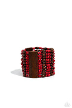 Load image into Gallery viewer, Tropical Takeover Red Wood Bracelet