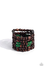 Load image into Gallery viewer, Paradise Palazzo Green Wood Bracelet