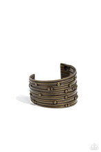 Load image into Gallery viewer, Mechanical Motif Brass Cuff Bracelet