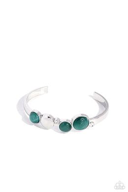 Elegant Escapade Green Cuff Bracelet