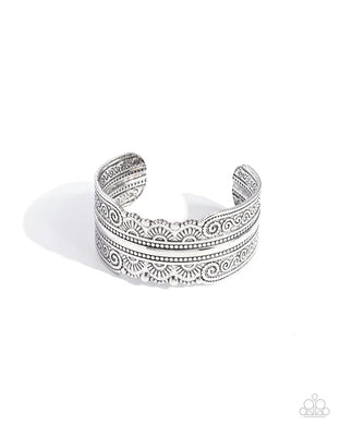 Into The Horizon Silver Cuff Bracelet