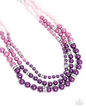 Load image into Gallery viewer, Ombré Ornament Purple Necklace