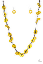 Load image into Gallery viewer, Waikiki Winds Yellow Wood Necklace