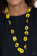 Load image into Gallery viewer, Waikiki Winds Yellow Wood Necklace