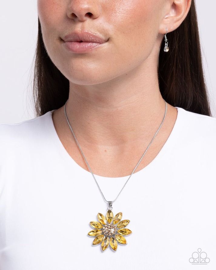 Fortunate Floral Yellow Necklace
