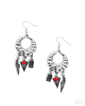 Load image into Gallery viewer, Alternating Angel Red Earrings