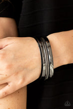 Load image into Gallery viewer, Gliding Gleam Black Bangles