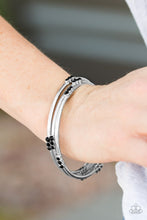 Load image into Gallery viewer, Glitter is My Basic Black Bangles