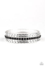 Load image into Gallery viewer, Glitzy Grunge Black Bangles
