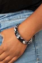 Load image into Gallery viewer, In the Haute Zone Black Acrylic Bangle