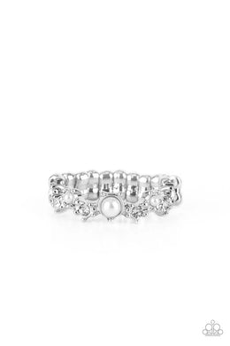Blissfully Bella White Skinny Band Ring