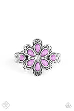 Load image into Gallery viewer, Fruity Florals Purple Skinny Band Ring