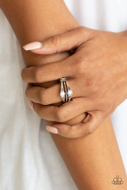 Give It Your Zest White Skinny Band Ring