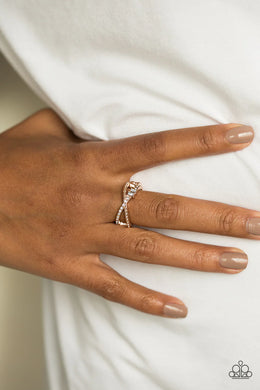 In the Glitter Zone Rose Gold Skinny Band Ring