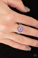 Load image into Gallery viewer, Rainbow Rivera Purple Skinny Band Ring