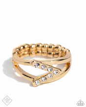Load image into Gallery viewer, Linear Law Gold Skinny Band Ring