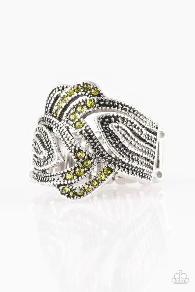 Fire and Ice Green Ring