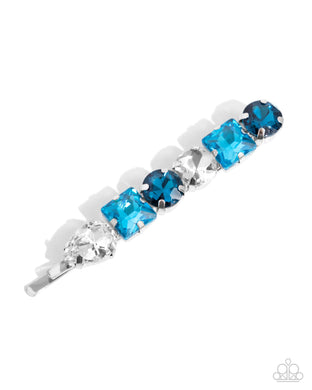 Emblazoned Elegance Blue Hair Clip
