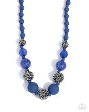 Load image into Gallery viewer, Hematite Haute Blue Necklace