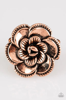 Flowerbed and Breakfast Copper Ring