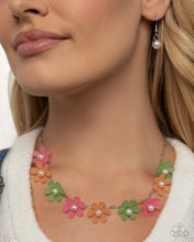 Load image into Gallery viewer, Floral Revival Orange Necklace