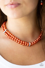 Load image into Gallery viewer, Put on Your Party Dress Orange Necklace