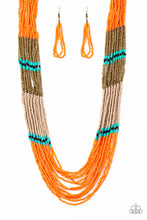 Load image into Gallery viewer, Rio Roamer Seed Bead Orange Necklace