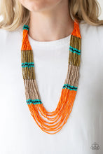 Load image into Gallery viewer, Rio Roamer Seed Bead Orange Necklace