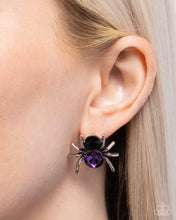 Load image into Gallery viewer, Black Widow Purple Earrings