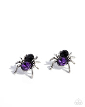 Load image into Gallery viewer, Black Widow Purple Earrings
