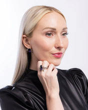 Load image into Gallery viewer, Black Widow Purple Earrings